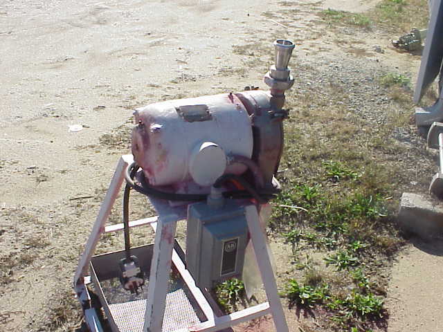 Fitzpatrick Model J Homoloid Mill. 1.5 HP, 3450 RPM.  Mounted on stand with wheels.